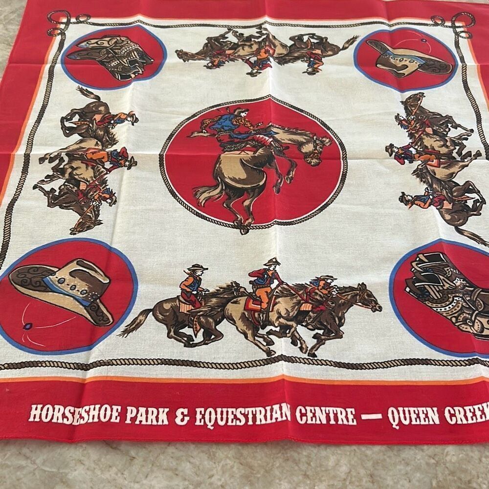 Bucking Bronco Cowboy Bandana NWOT